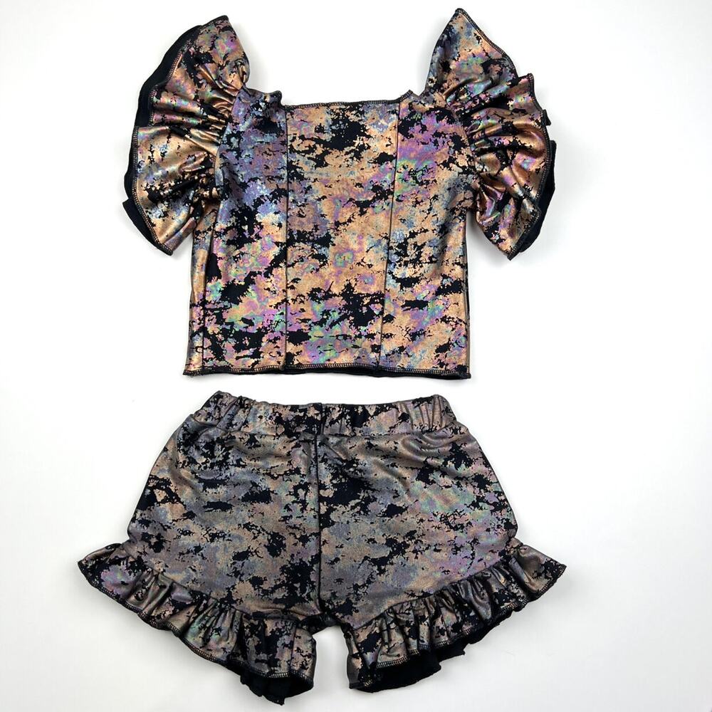Little Southern Swag Handmade Metallic Ruffle Set - Picture 8 of 9